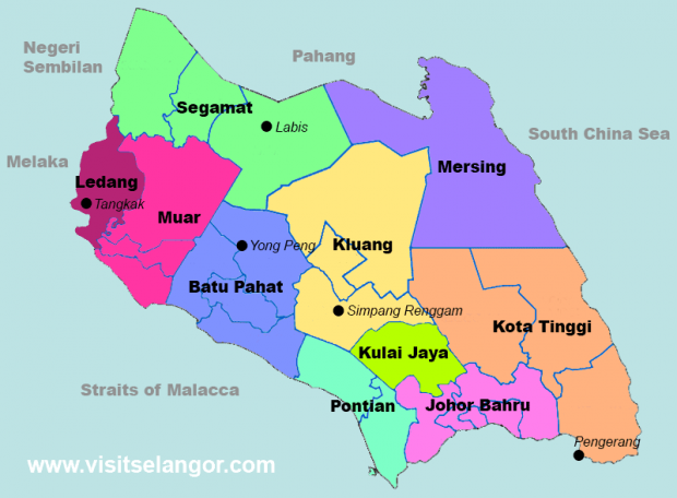 Map of Johor State – Visit Selangor