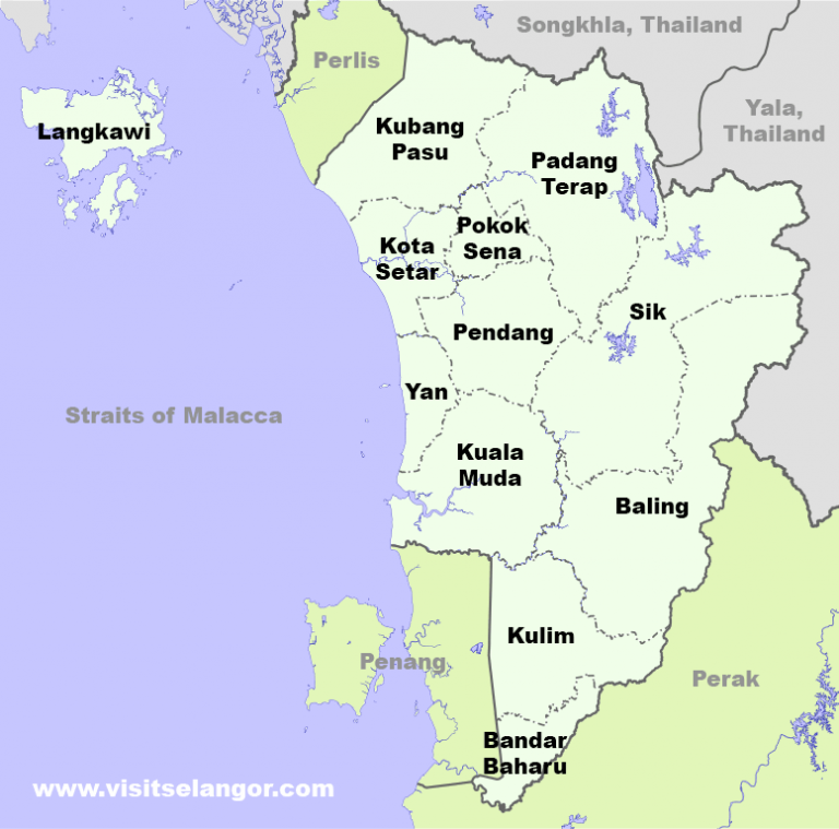 Map of Kedah State Visit Selangor