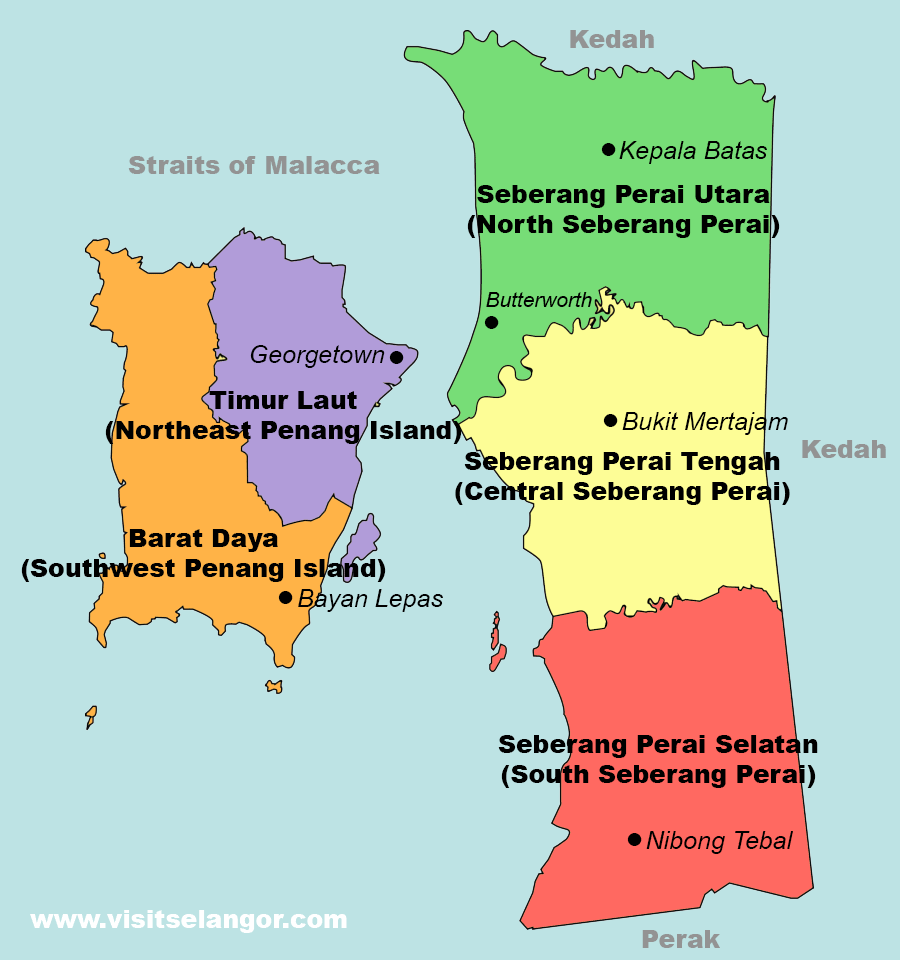 Map of Penang State